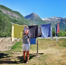 Wäsche Waschen am Jostedal Camping