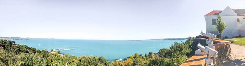 Von hier hat man einen herrlichen Panoramablick auf den Balaton.