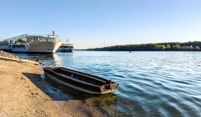 Auch auf der Donaus gibt es Kreuzfahrtschiffe.